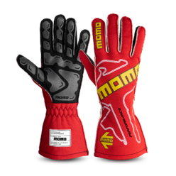 Momo Corsa Performance Gloves, Red (FIA)